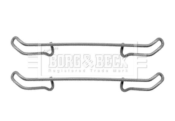 BORG & BECK Комплектующие, колодки дискового тормоза BBK1045